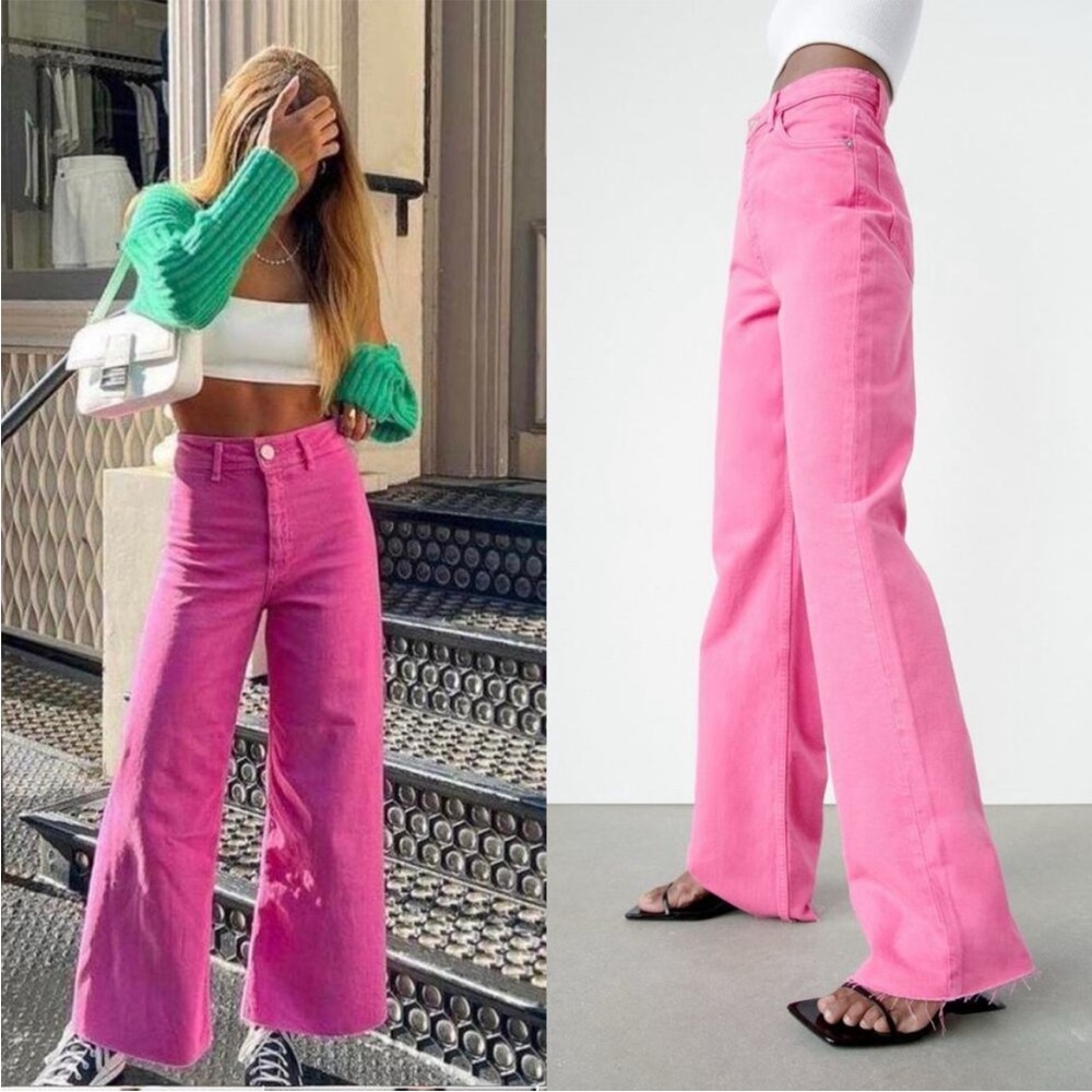 Zara Marine Straight in bold pink size 4 - Picture 3 of 6